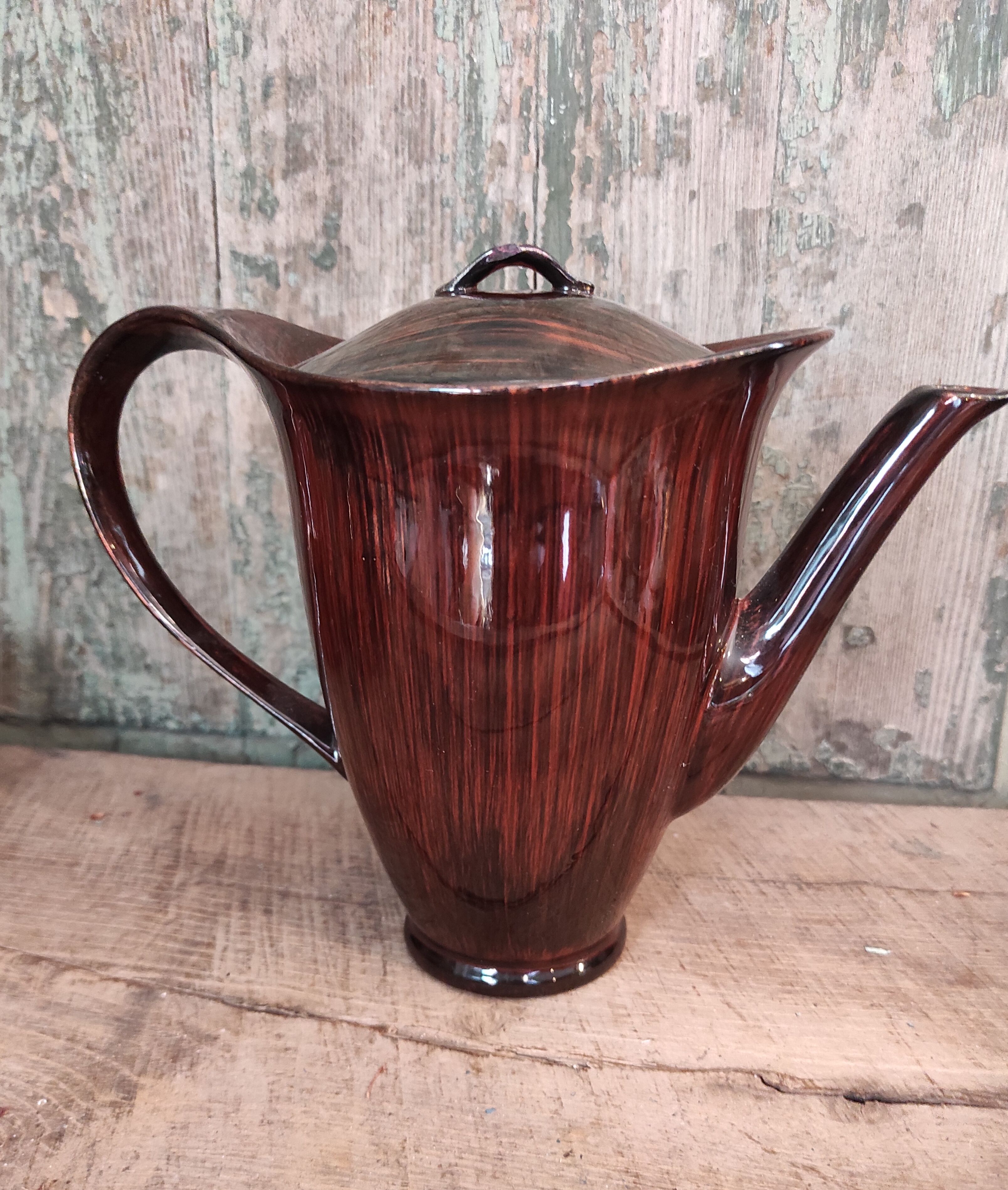 Mid Century French coffee set for 4, faïence Salins, model Bahamas