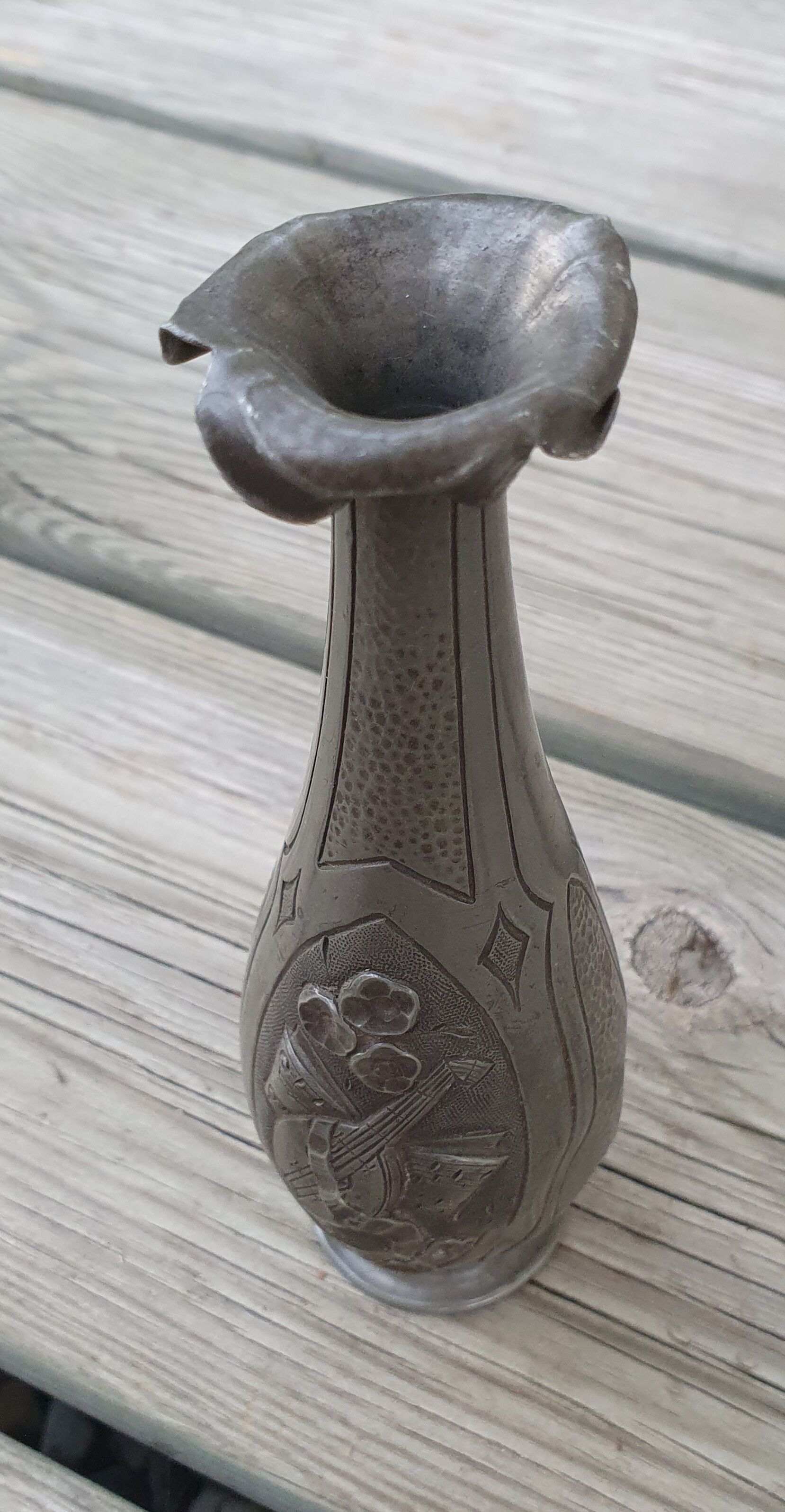 Tin vase A.Villien