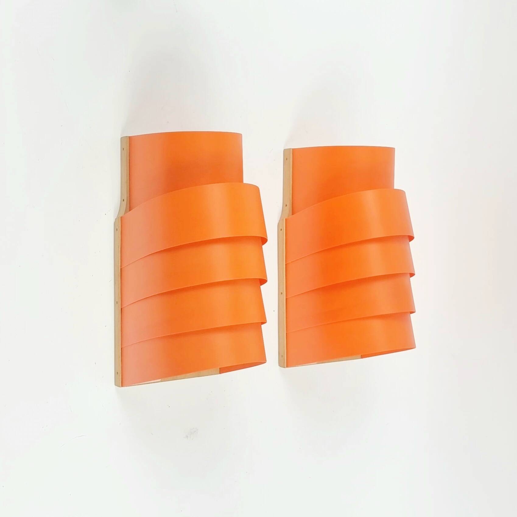 Pair of Scandinavian Model V 311 Wall Lights by Hans-Agne Jakobsson for Ellysett, Sweden, 1970s