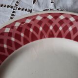 6 old flat plates mismatched in earthenware