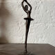 Small bronze dancer in 1980s modernist style.