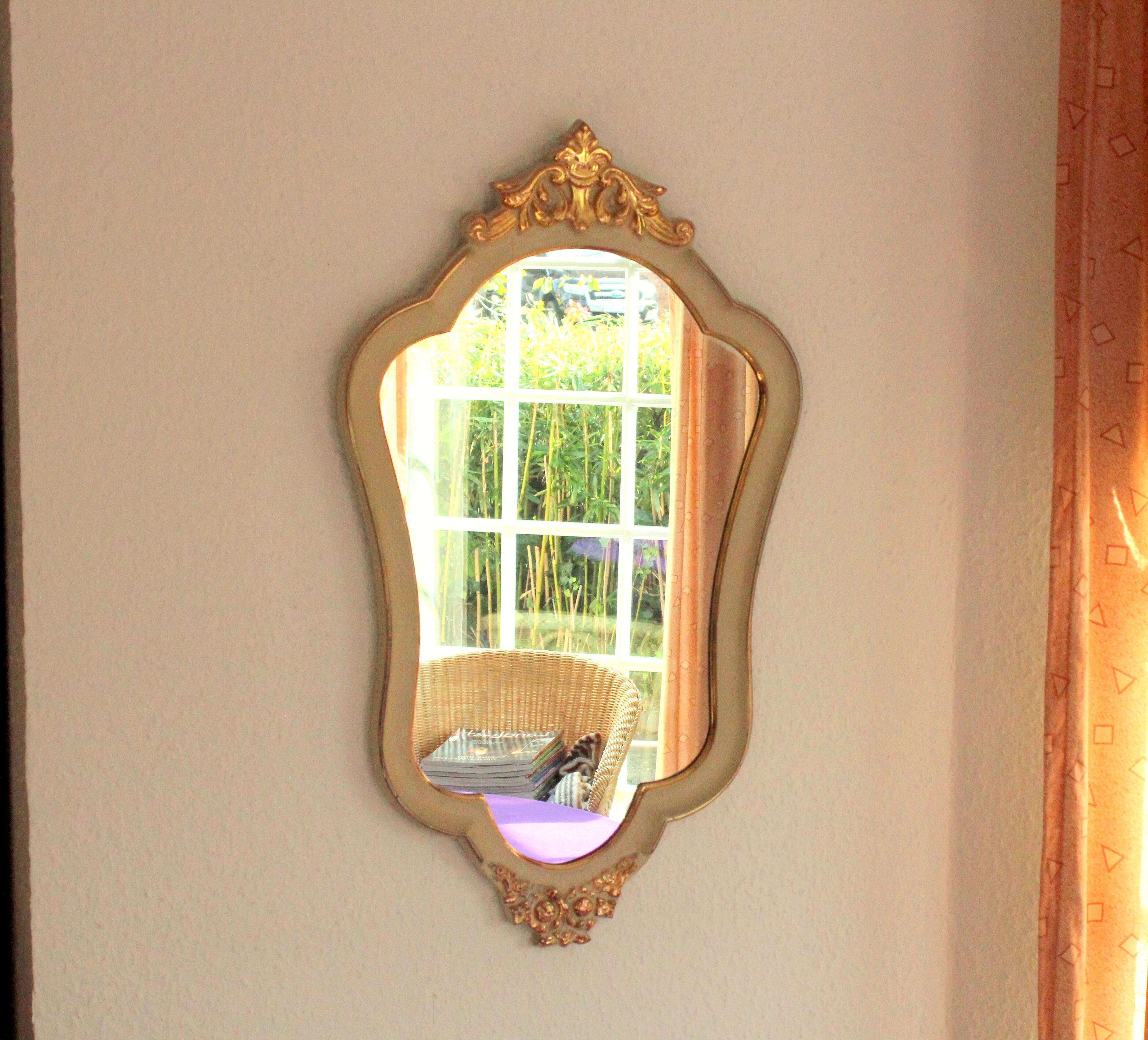 Miroir mural florentin en bois - vintage
