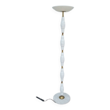 Halogen floor lamp from the 60s in marble ceramic and brass