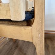 Set of 4 ribbed fabric chairs