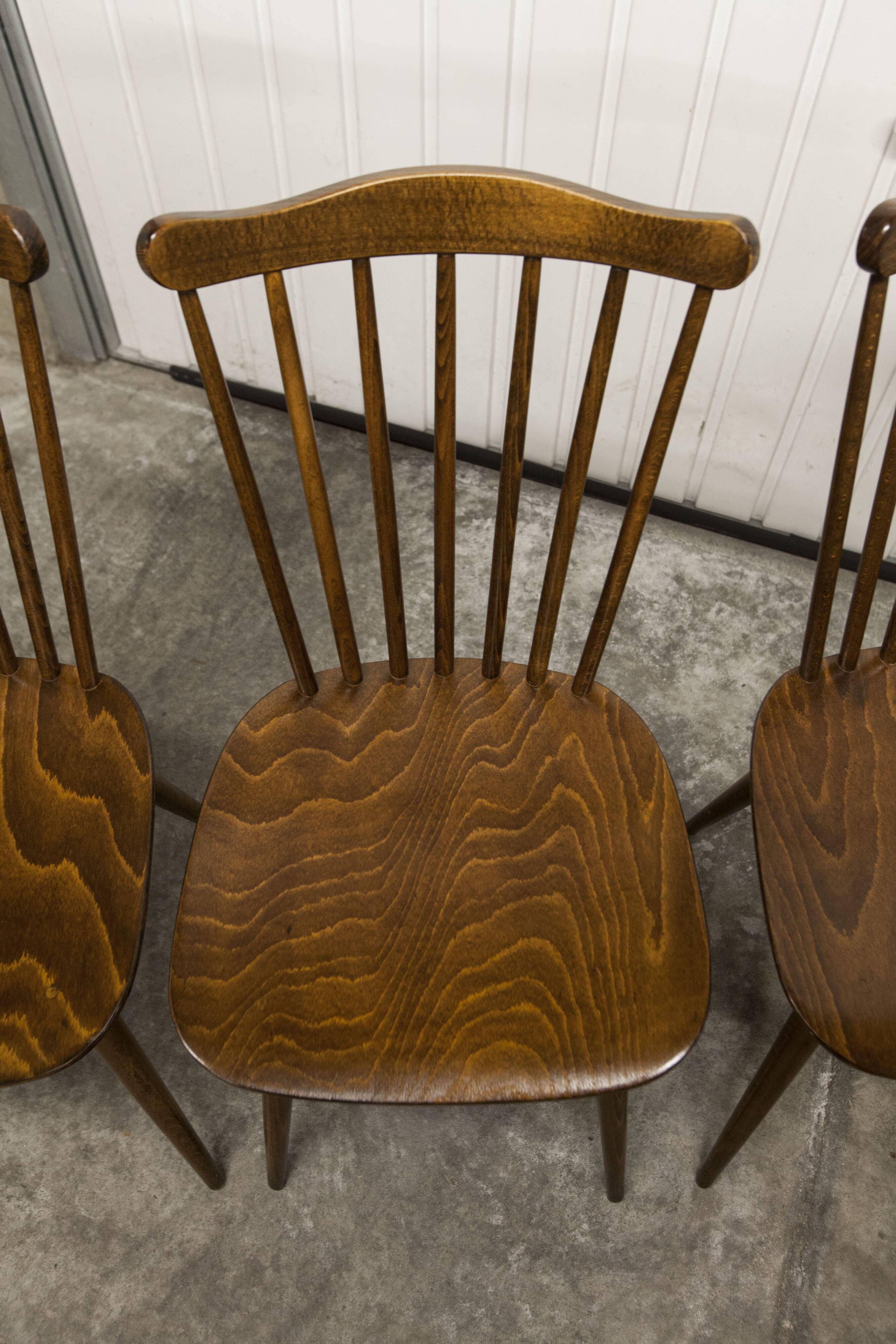 Set of 4 Scandinavian Baumann chairs model Minuet 1980 stamped