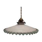 White opaline glass suspension 1950