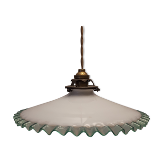 White opaline glass suspension 1950