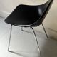 Barrel chair in black leather & chrome by Guariche for Steiner France 1970