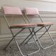Restored vintage folding chairs