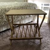 Rattan Side Table / Magazine Rack