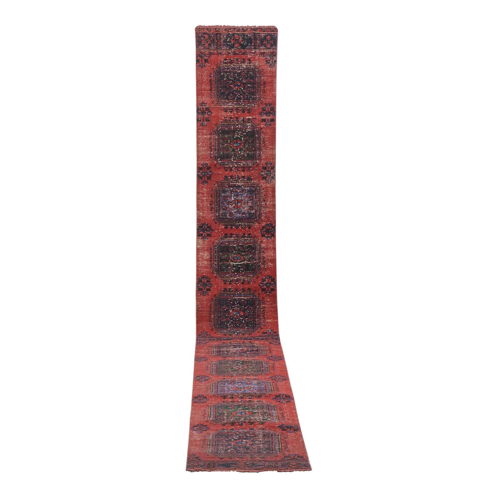 Vintage Turkish hallway rug 80x645 cm