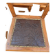 Set of 6 antique turned wooden chairs with embossed leather seats.
