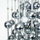 Italian Chrome Chandelier with Spherical Elements, 1970s