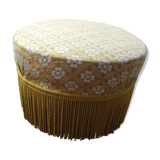 Vintage fringed toad pouf