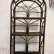 Vintage rattan and bamboo bookcase