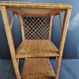 Vintage rattan shelf 3 shelves