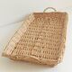 French Provence Large Wicker Basket Tray, Handwoven in France, Late 20th-C