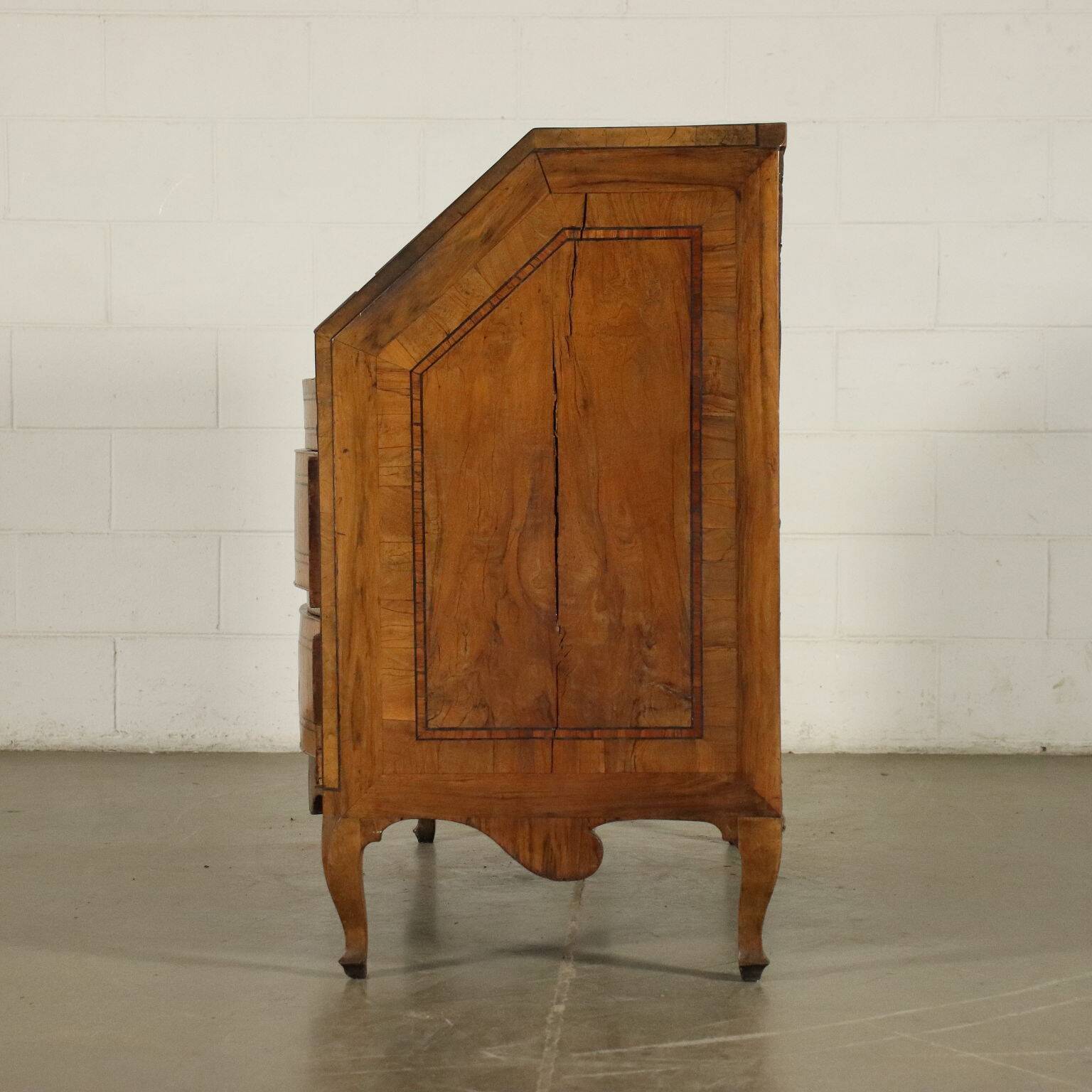 Tuscany baroque secretary with a drop-down front, Italy, 18th century