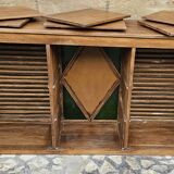 Old Burmese teak shop counter