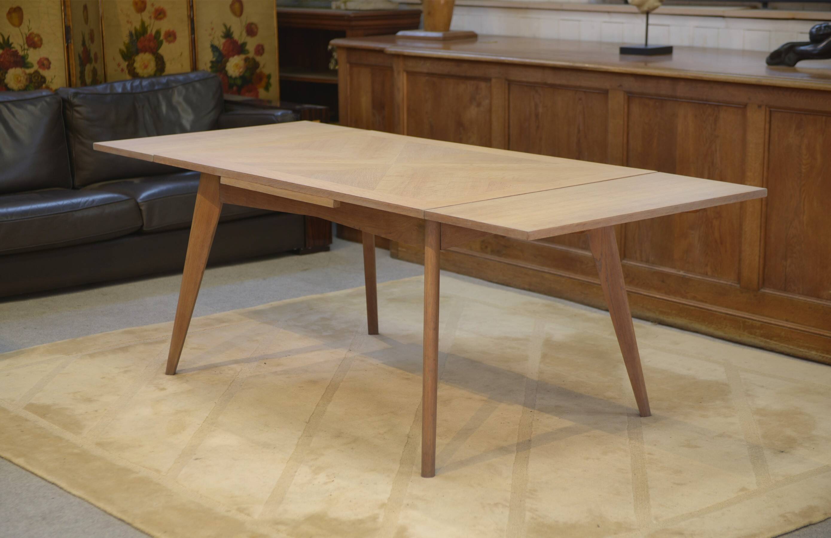 Table en chêne cérusé 1960’s