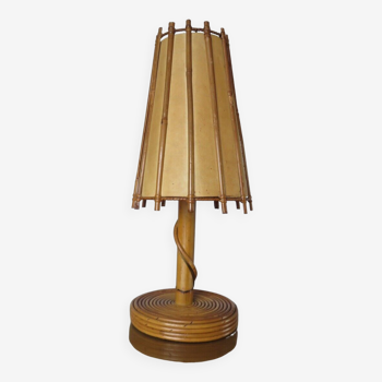 Lamp in rattan bamboo 60s