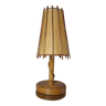 Lampe en rotin bambou années 60