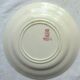 Assiette plate art nouveau en rose, porcelaine, modèle rose trémière de gien