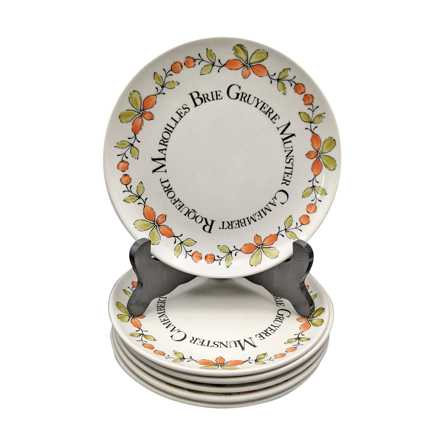 Set of 6 cheese plates Gien vintage ceramic Ma Cuisine