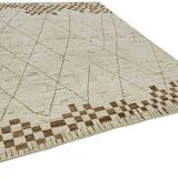 Handwoven Tribal One of a Kind 259 cm x 293 cm Beige Wool Carpet