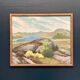 Huile sur toile originale suédoise – “Côte” par R, 1979 – Vintage et encadrée – 50 × 42 cm (19,7" × 16,5")