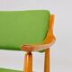 Vintage green wool office chair 1970