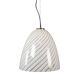 Mid 20thc italian murano glass swirl bowl pendant light by avmazzega c.1970