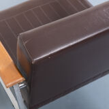 Pair of 1960s architectural armchairs
