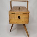 Wooden worker with spindle legs