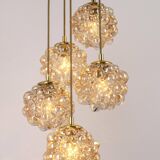 Grand cascading bubble glass chandelier Limburg, Germany, 1970s.