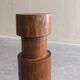 Sculptural solid wood pedestal