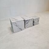 Set of 3 Italian Marble Nesting Tables, 1980s