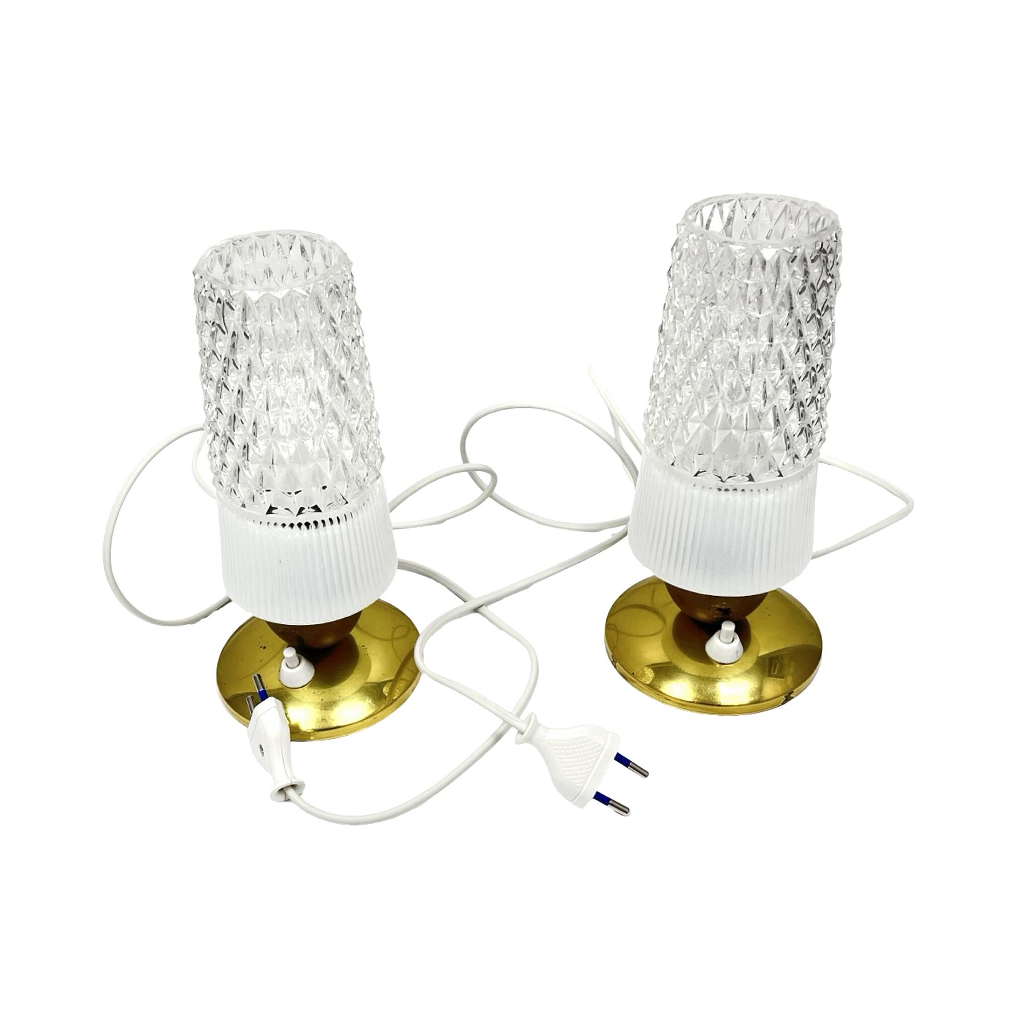 Pair of vintage Elektro-Rausendorf Bautzen bedside lamps, Germany, 1970s