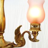 3-branched chandelier in gilded bronze.