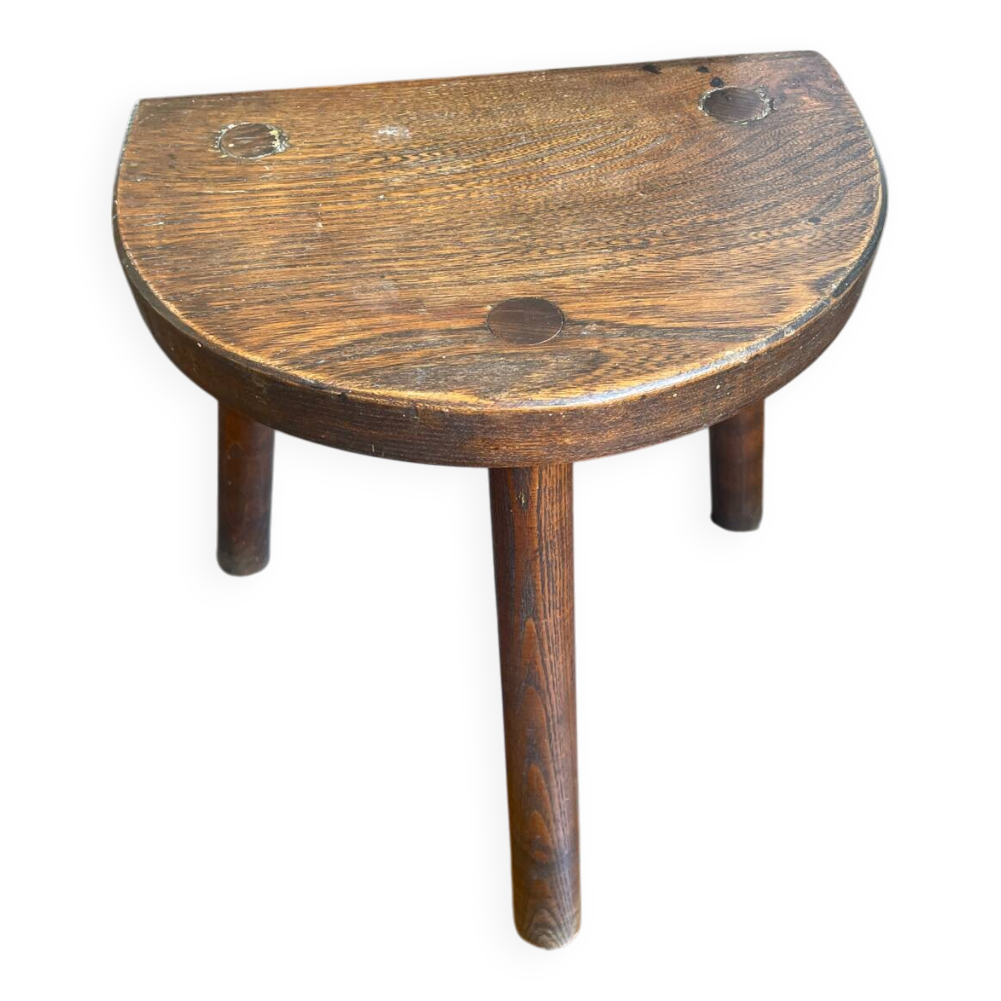 Dark wood tripod stool