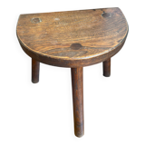 Dark wood tripod stool