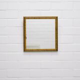 miroir carré vintage ocre jaune avec noir