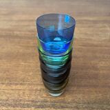 Coloured Space Age shot glasses by Gral, mid-century German, 1960s, set of 5.
