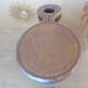 Gouge-cut solid wood mirror, free form, 60s