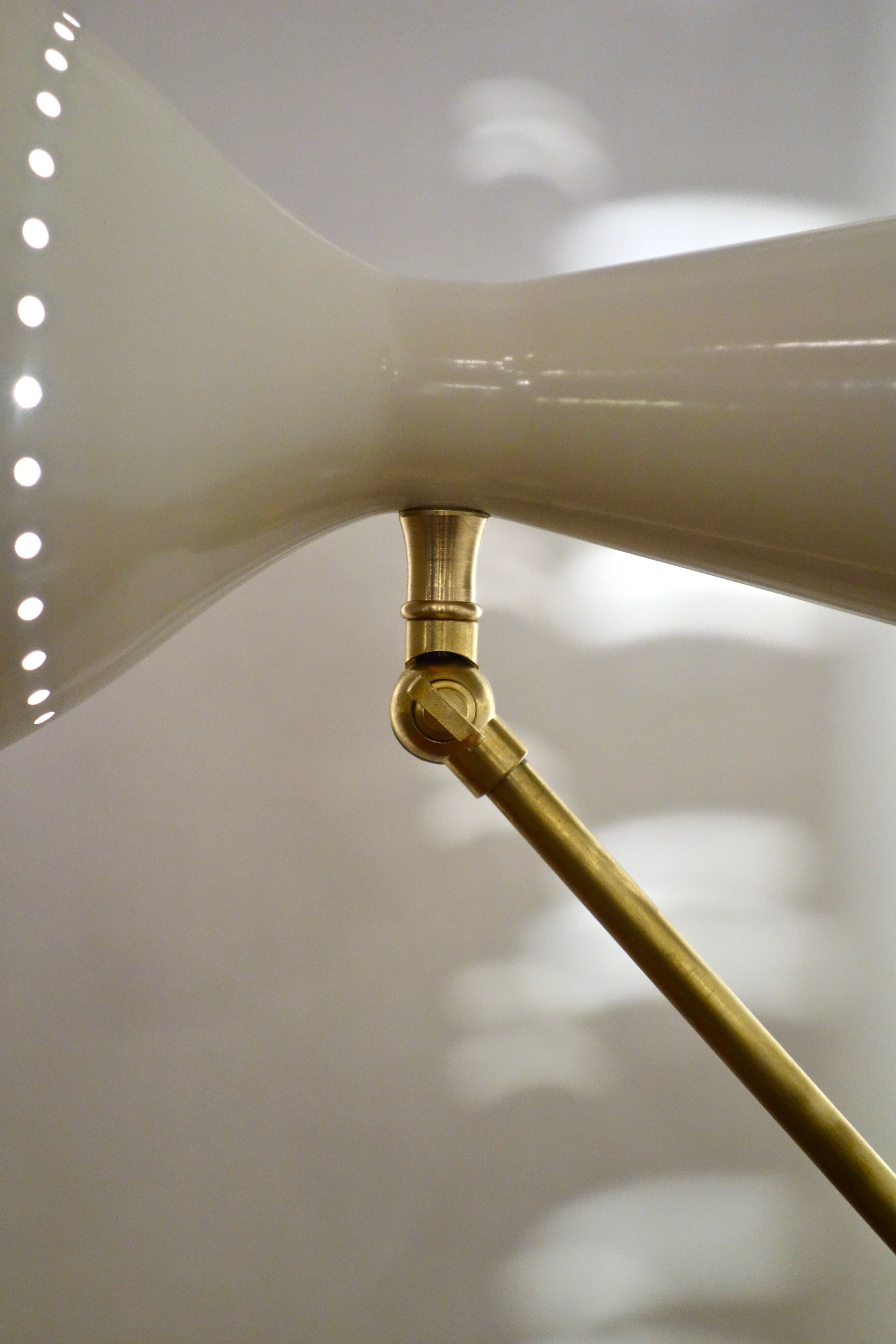 Italian dialog lamp articulated brass and marble style 50's