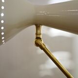 Italian dialog lamp articulated brass and marble style 50's