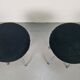 Vintage Uri Stools with Waved Chrome Legs and Black Seats by Per Ivar Ledang for Ikea, 1995, Set of 2