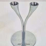 Crystal Champagne Flutes in Holder by Philippe Di Meo for Moët & Chandon, 1980s, Set of 2