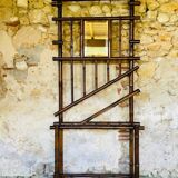 Vintage bamboo entrance hall with mirror circa 1920's