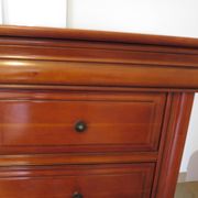 Cherrywood chest of drawers with ogee – 4 drawers – 80s – Louis Philippe style